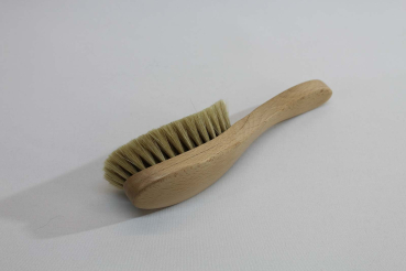 Haarbürste oval geschwungen mit Stiel, 22 cm / Rosshaar